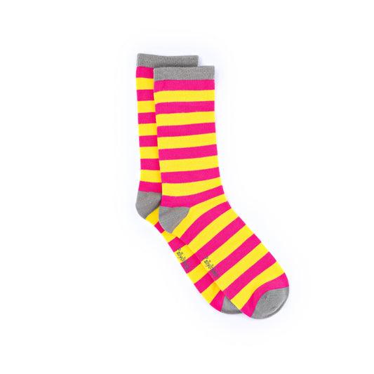 Fruit Salad Stripe Bamboo Sock (seamless toe)